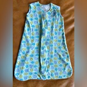 Halo Blue and Green Owl Print Sleep Sack